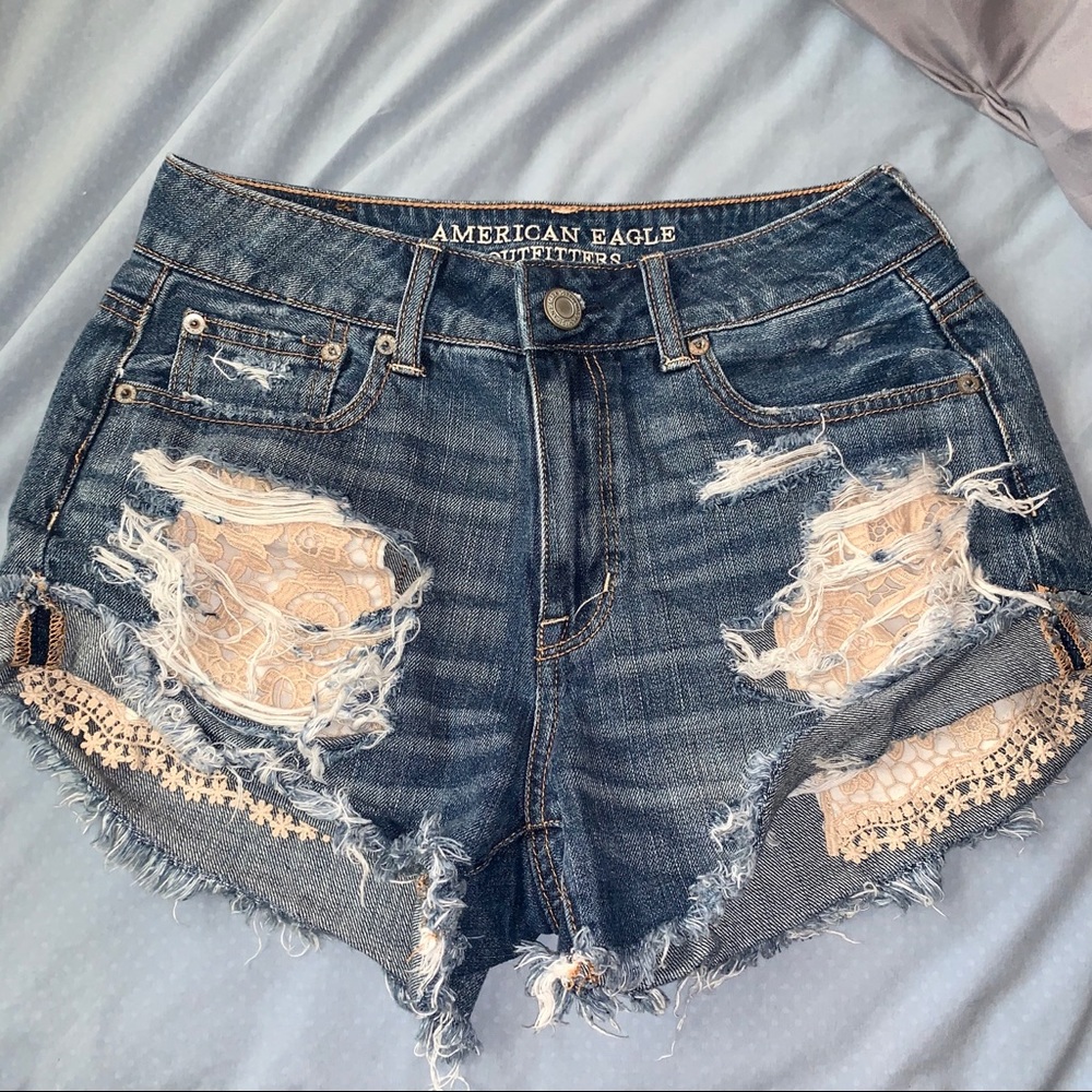 American Eagle Denim Distressed Shorts